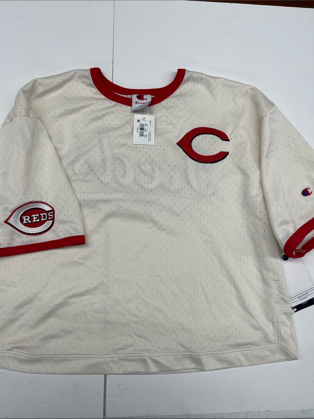 NEW Champion MLB Officially Licensed Cincinnati Reds Cropped Jersey Size Medium